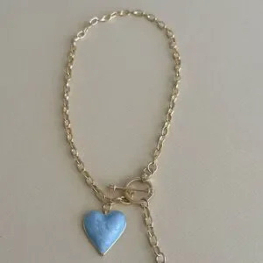 Blue Heart Necklace?N1756